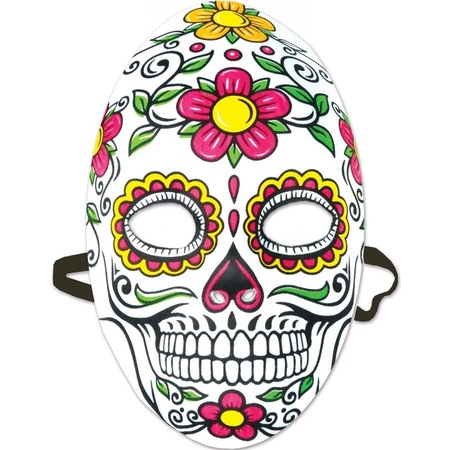 Feest/party Mexicaans doodshoofd masker Dag van de Doden/Day of the Dead voor dames