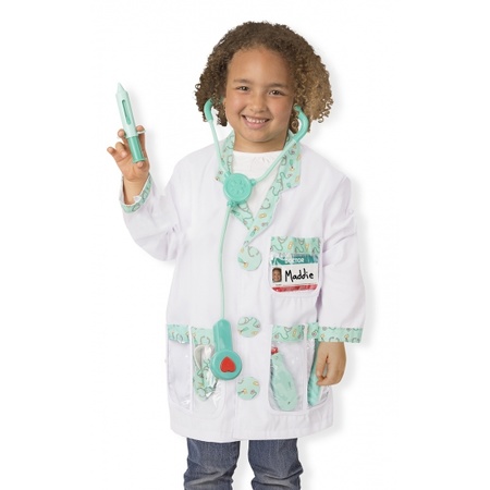 Witte dokter verkleedset voor kids