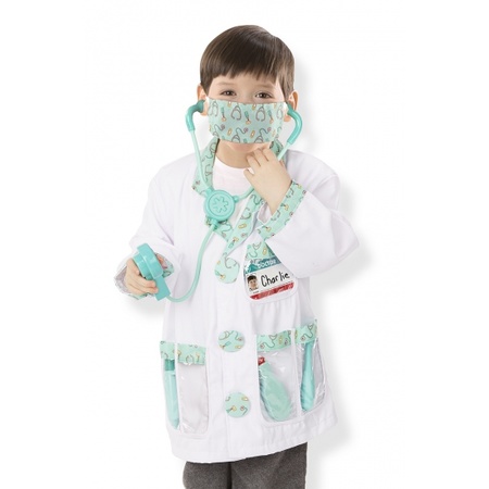 Witte dokter verkleedset voor kids