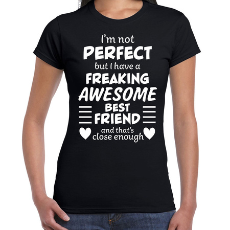 Freaking awesome best friend t-shirt black for women