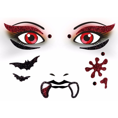 Face stickers Vampire 1 sheets