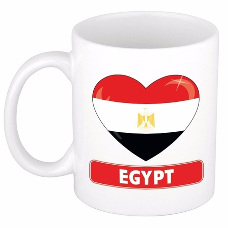 Egyptische vlag hart mok / beker 300 ml