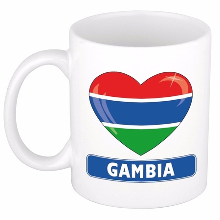 Gambiaanse vlag hart mok / beker 300 ml