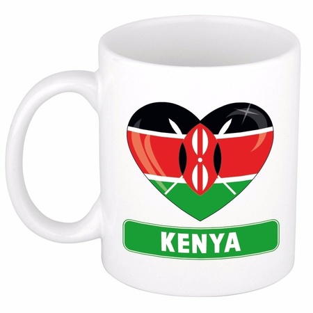 Keniaanse vlag hart mok / beker 300 ml