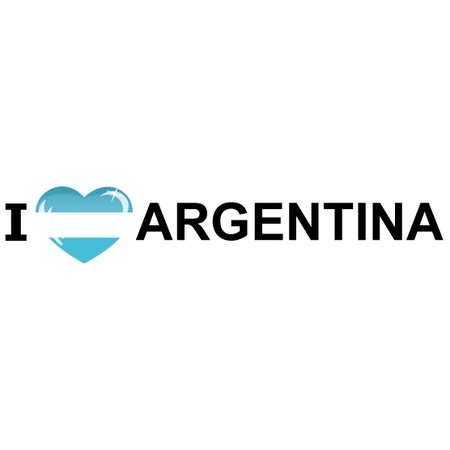 Koffer stickers I Love Argentinie