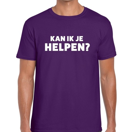 Kan ik je helpen t-shirt purple men