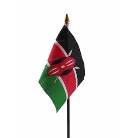 Kenia luxe zwaaivlaggetje polyester
