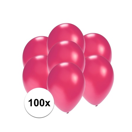 Kleine roze metallic ballonnetjes 100 stuks