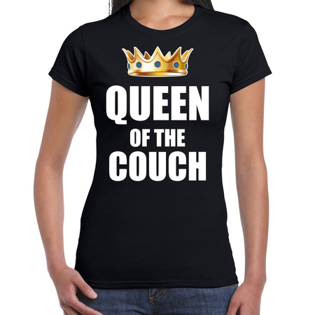 Kingsday t-shirt queen of the couch black for women