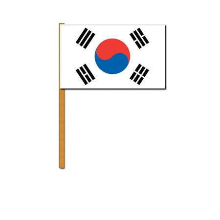 Luxe hand flag South Korea 30 x 45 cm