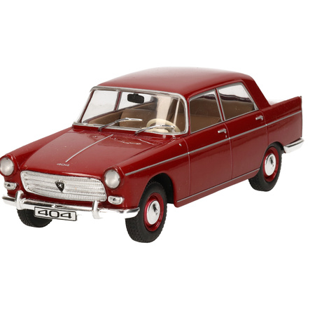 Complex Nietje marketing Modelauto Peugeot 404 1960 donkerrood schaal 1:24/18 x 7 x 6 cm | Bandana  winkel | Alle kleuren Bandana`s