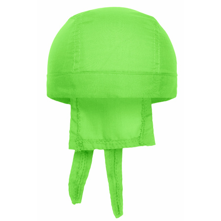 Bandana hat - lime green - for adults