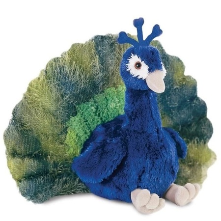 Plush peacock cuddle toy 30 cm