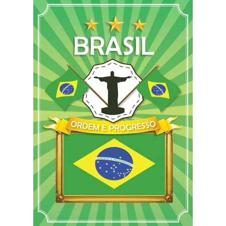 Brazilie deurposter met Christus beeld