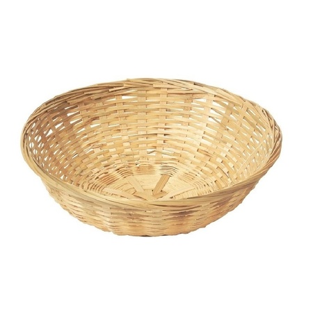 Round wicker/bamboo basket 22 x 8 cm
