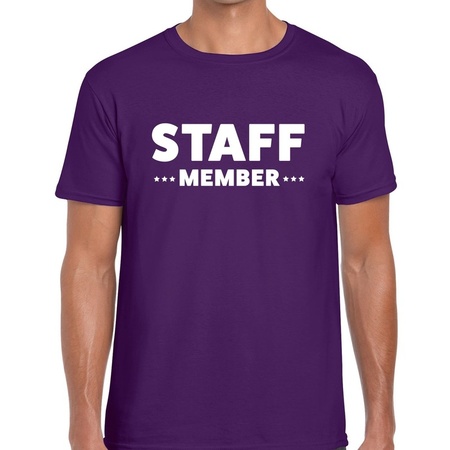 Staff member t-shirt purple men