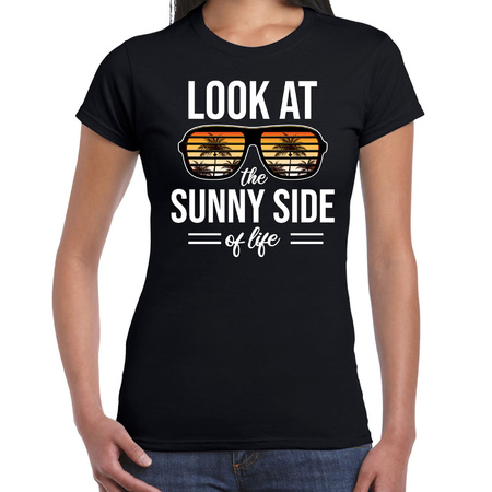 Sunny side Party t-shirt / shirt Look at the sunny side of life black for women