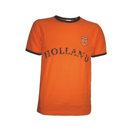 T-shirt oranje met borduursel Holland
