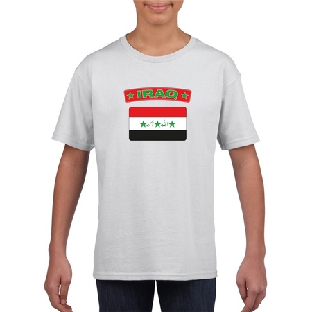 Iraq flag t-shirt white children