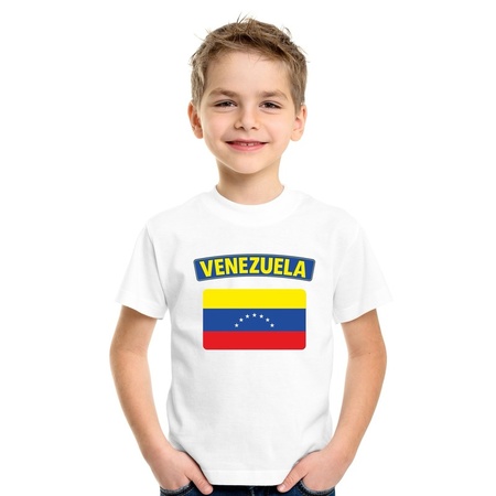 T-shirt wit Venezuela vlag wit jongens en meisjes
