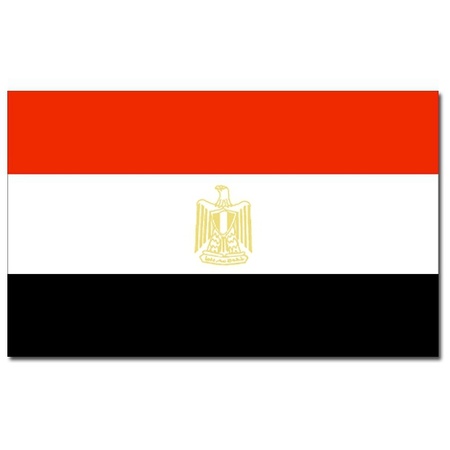 Landen thema vlag Egypte 90 x 150 cm feestversiering