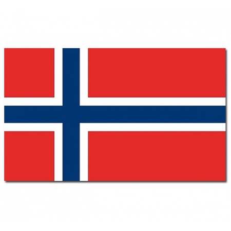 Landen thema vlag Noorwegen 90 x 150 cm feestversiering