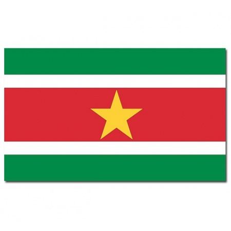 Landen thema vlag Suriname 90 x 150 cm