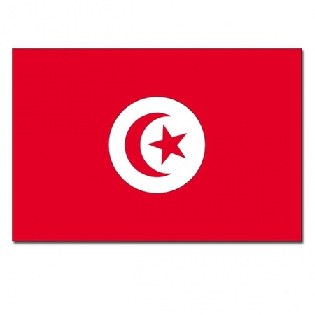 Landen vlag TunesieLanden thema vlag Tunesie 90 x 150 cm feestversiering