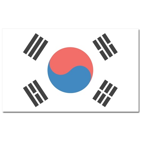 Landen vlag Zuid KoreaLanden thema vlag Zuid Korea 90 x 150 cm feestversiering