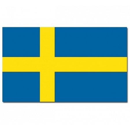 Landen thema vlag Zweden 90 x 150 cm feestversiering