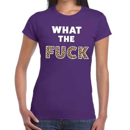 What the Fuck tiger t-shirt purple women
