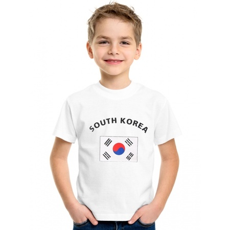 Zuid Korea vlaggen t-shirts voor kinderen
