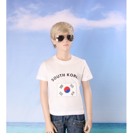 Zuid Korea vlaggen t-shirts voor kinderen