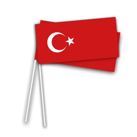 Turkish waving flags 50x