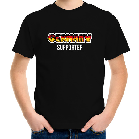 Black supporter shirt Germany supporter for kids