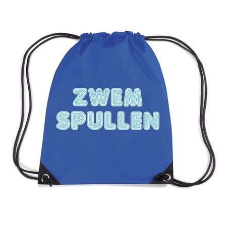 Swimming bag blue nylon